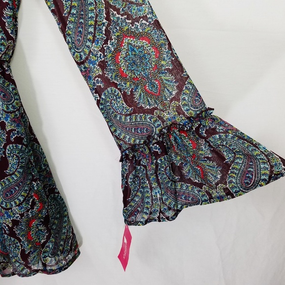 Xhilaration Juniors Lace Up Long Sleeve Romper NEW - Picture 5 of 8